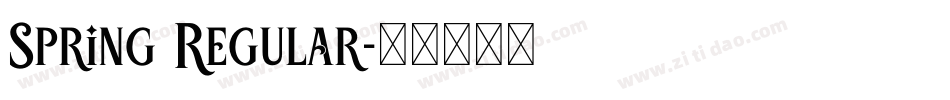 Spring Regular字体转换